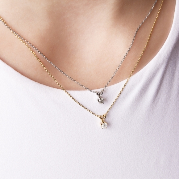 2 ct Lab‑Grown Diamond Solitaire Pendant in 14K Yellow Gold - Picture 7 of 8